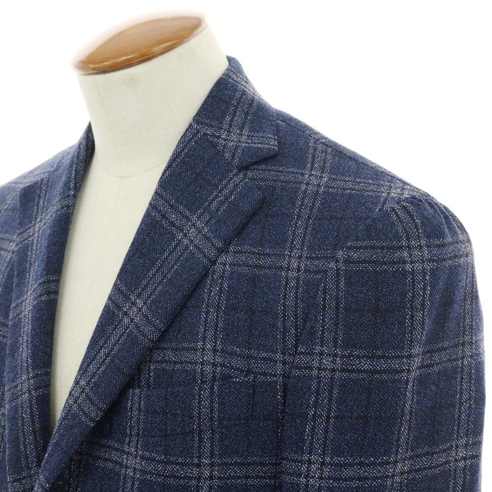 中古】デペトリロ DE PETRILLO ウール チェック 3B テーラード