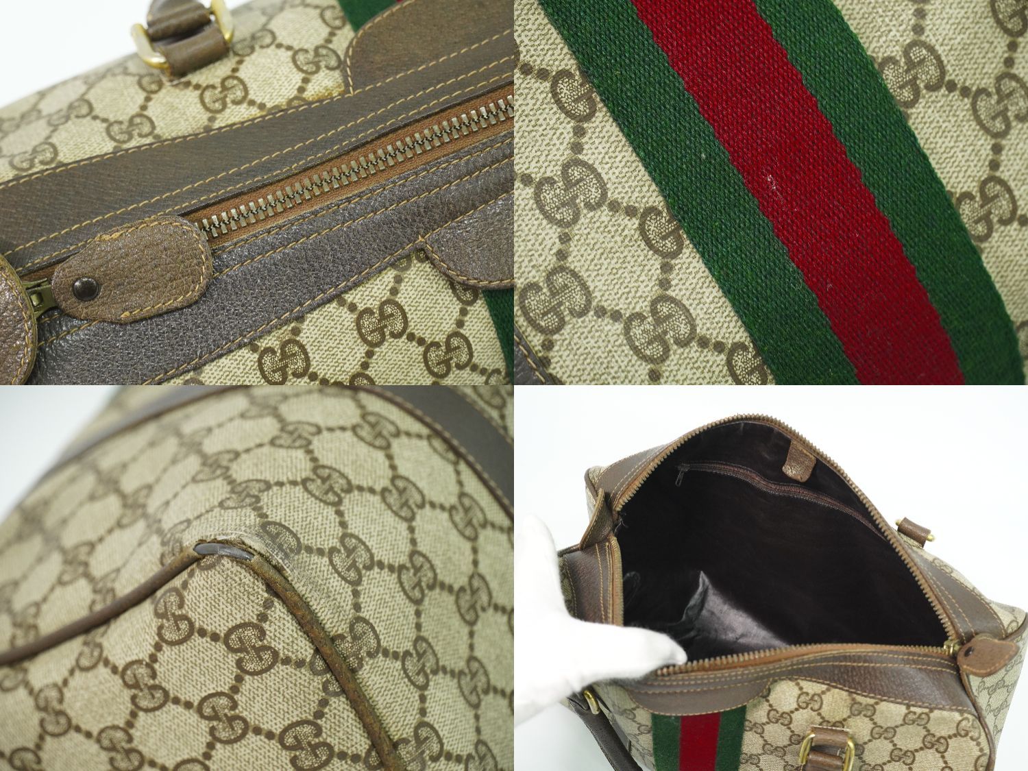 バッグ 本物 グッチ GUCCI オールドグッチ シェリーライン GG 