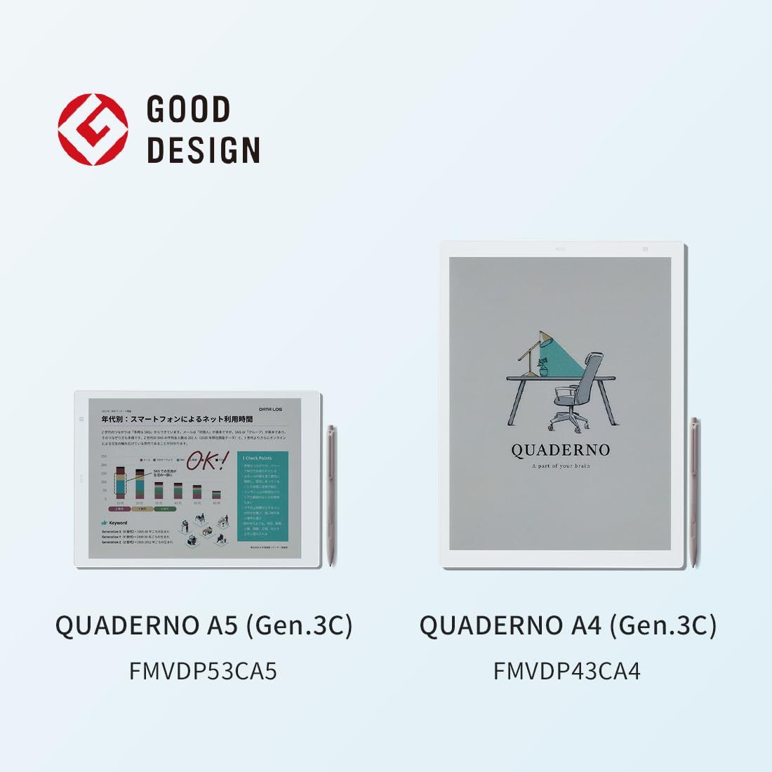 FMV 富士通 10.3型フレキシブル電子ペーパー QUADERNO A5サイズ