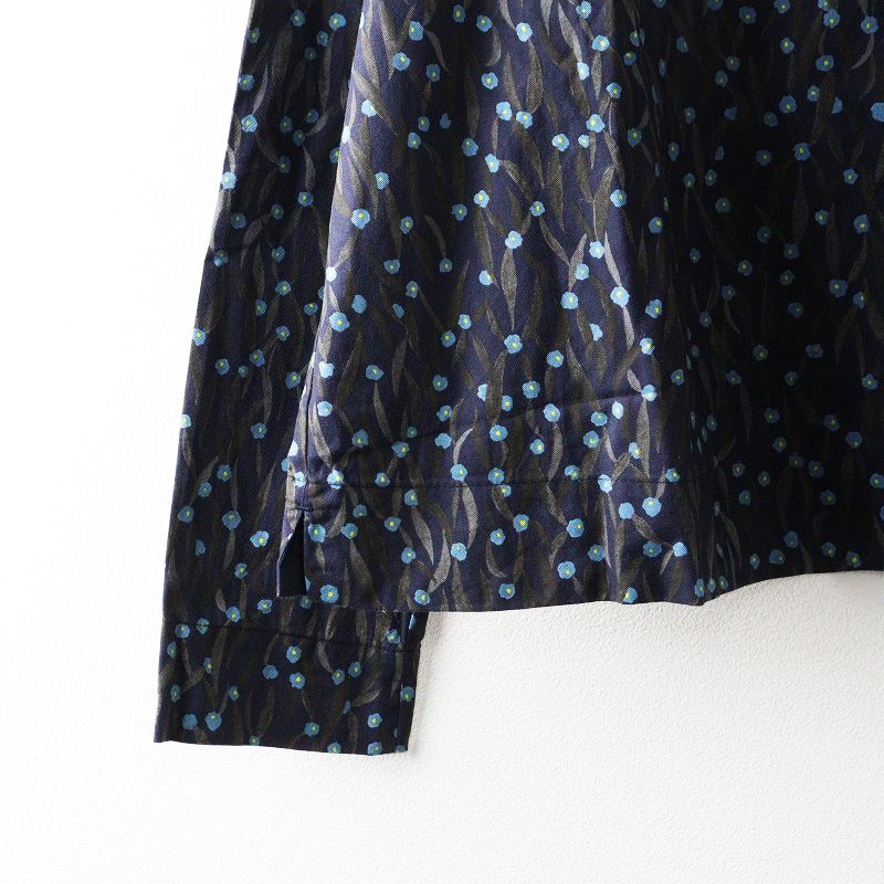 美品 2023年 パラスパレス pal'las palace 寒椿柄シャツ 3‖ネイビー