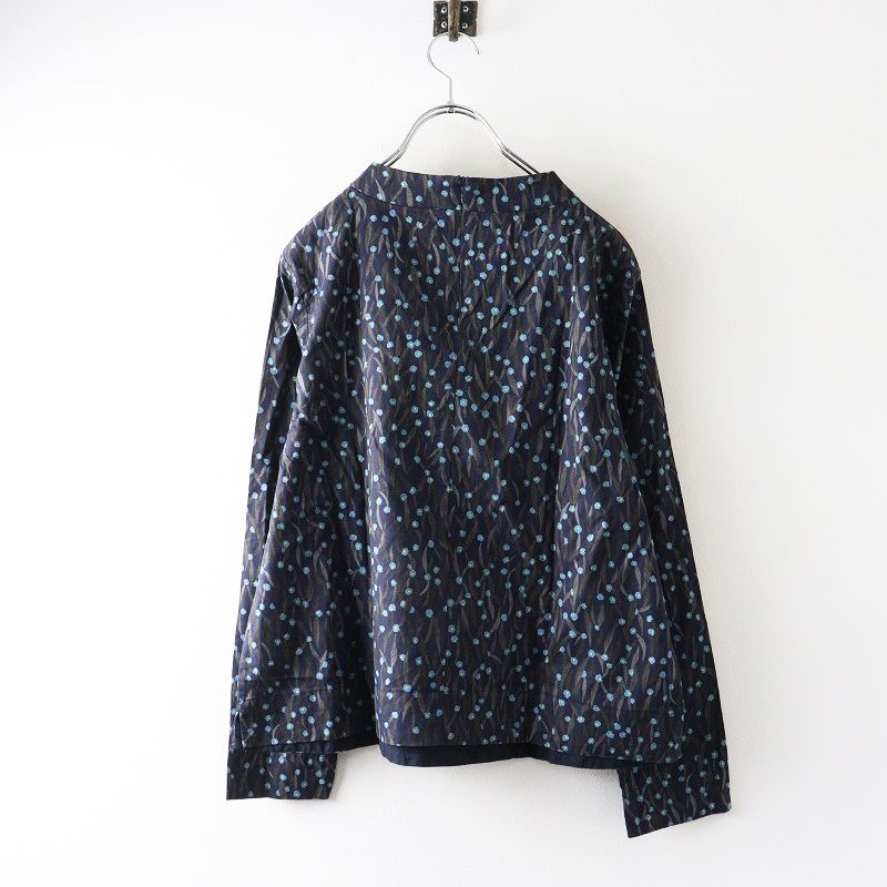 美品 2023年 パラスパレス pal'las palace 寒椿柄シャツ 3‖ネイビー