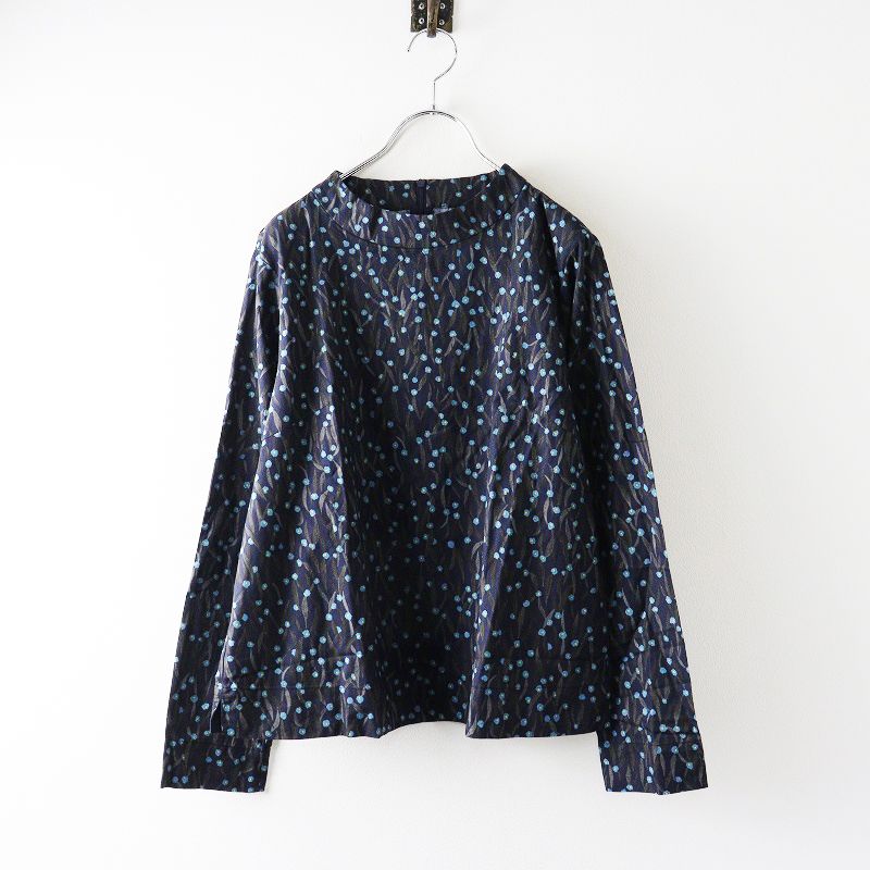 美品 2023年 パラスパレス pal'las palace 寒椿柄シャツ 3‖ネイビー