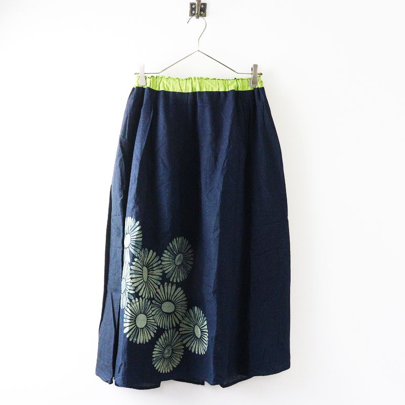 2023年 パラスパレス pal'las palace インディゴ 花柄 タックロング