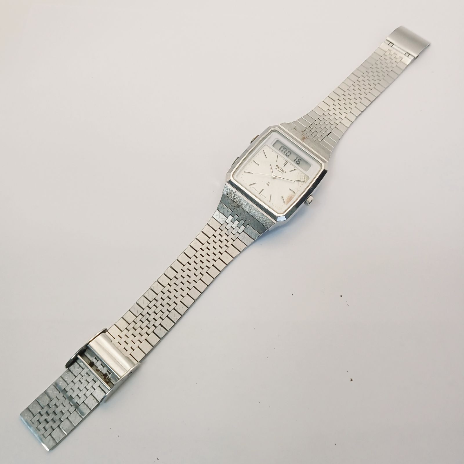 稼働 良品】0206-2 SEIKO セイコー H557-5080 メンズ腕時計 アナデジ 
