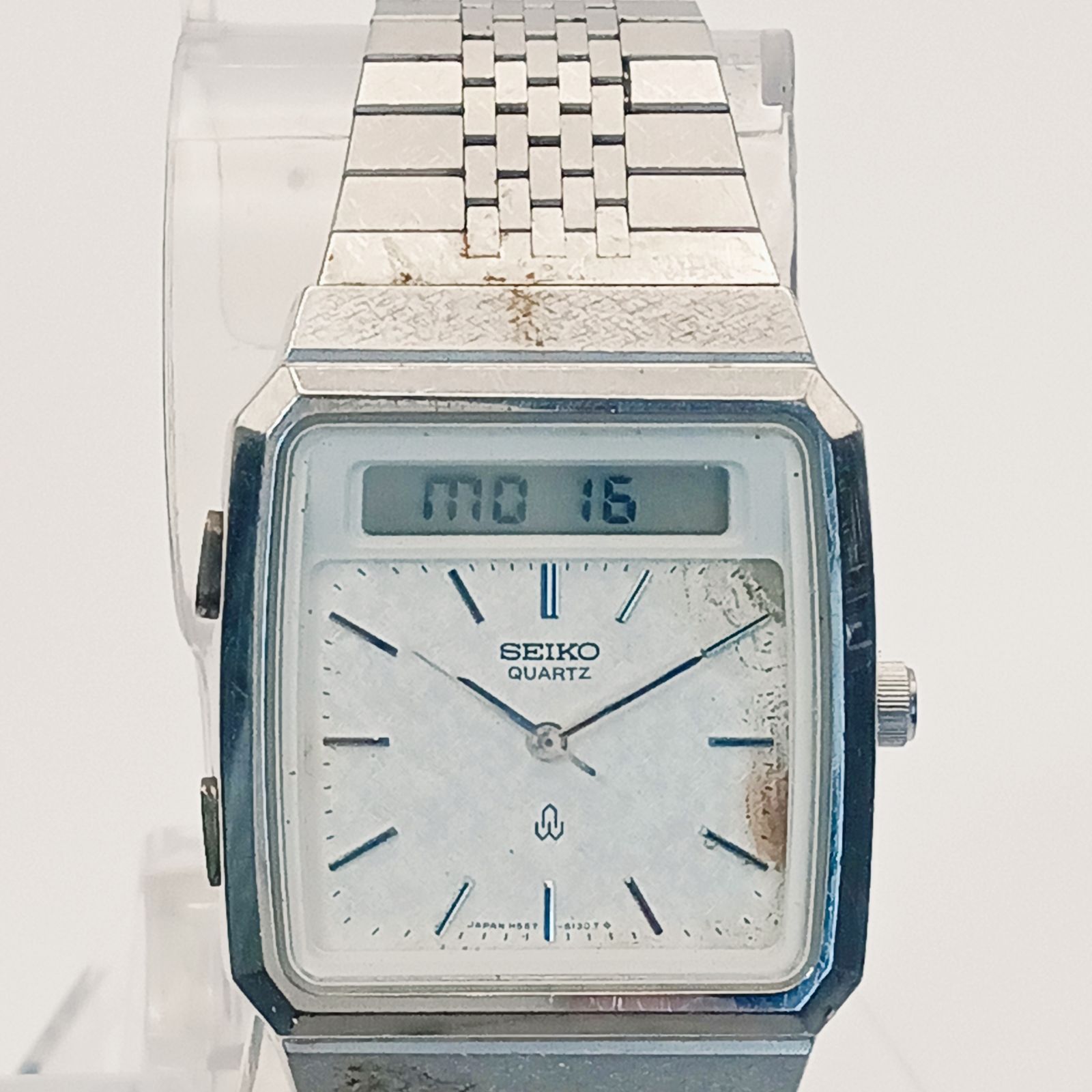稼働 良品】0206-2 SEIKO セイコー H557-5080 メンズ腕時計 アナデジ 
