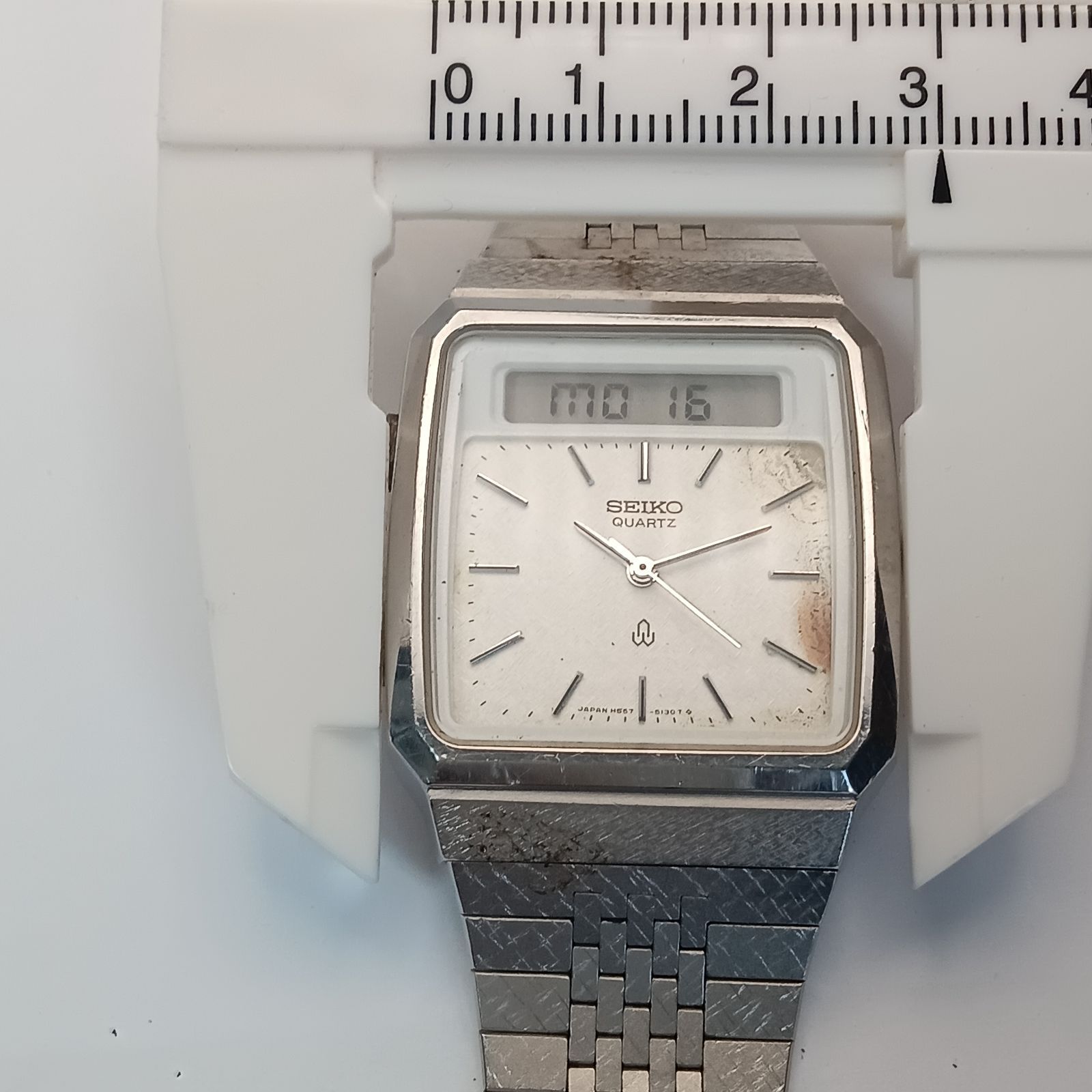 稼働 良品】0206-2 SEIKO セイコー H557-5080 メンズ腕時計 アナデジ 