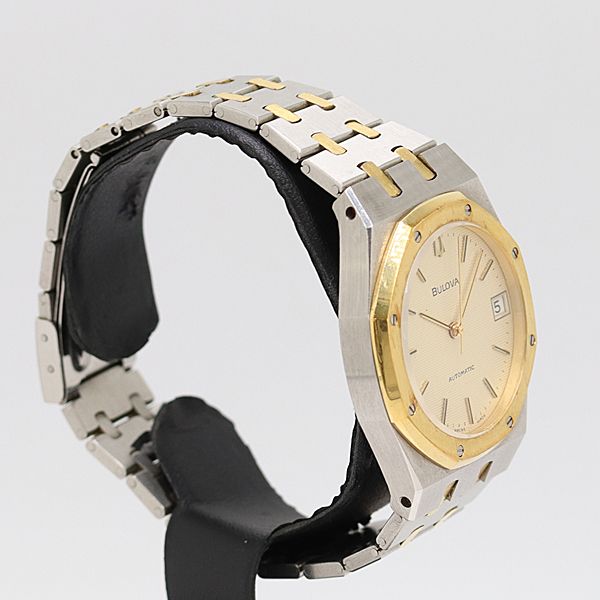  稼働 ブローバ デイト 4423901 AT 自動巻 シャンパン文字盤 メンズ腕時計 0077110 1JWT MTY ABC18394 抜け感 自動巻き時計 腕時計(アナログ)