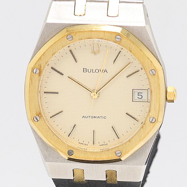 稼働 ブローバ デイト 4423901 AT 自動巻 シャンパン文字盤 メンズ腕時計 0077110 1JWT MTY ABC18394