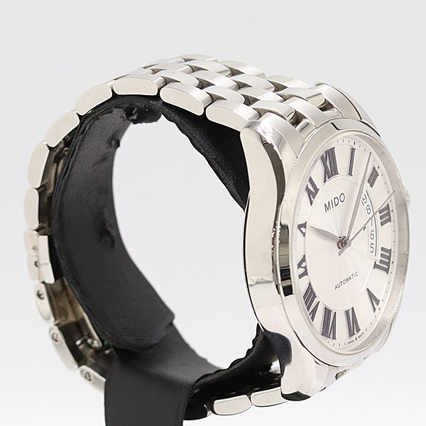  保 稼働 ミドー 15BG0397771 AT 自動巻 シルバー文字盤 M024407A メンズ腕時計 5537400 1NBT MTY ABC18385 抜け感 自動巻き時計 腕時計(アナログ)