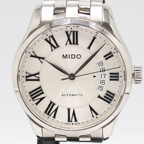 保 稼働 ミドー 15BG0397771 AT 自動巻 シルバー文字盤 M024407A メンズ腕時計 5537400 1NBT MTY ABC18385