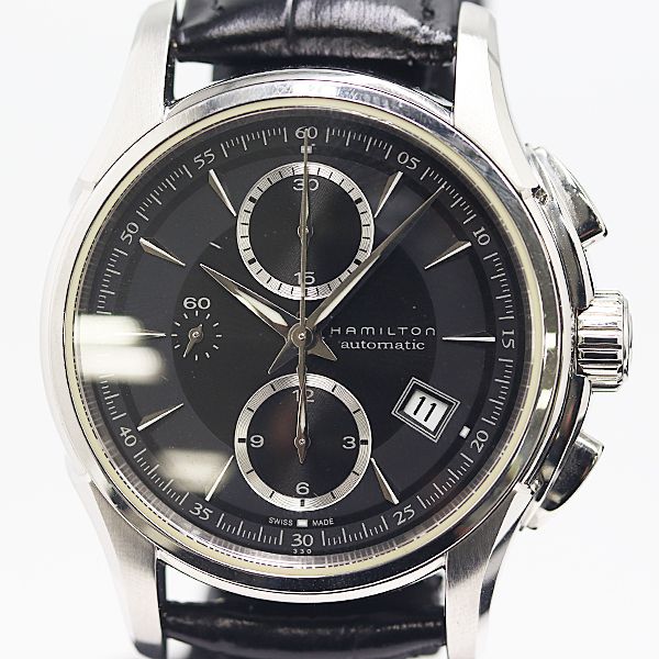 保 稼働 ハミルトン ジャズマスター H326160 AT 自動巻 ブラック文字盤 メンズ腕時計 5405400 1NBT MST ABC18408