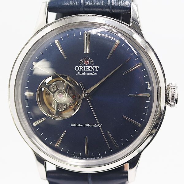 保 稼働 オリエント バンビーノ RN AG0008L B810762 AT 自動巻 ブルー文字盤 メンズ腕時計 1629100 1DIT MST ABC18411