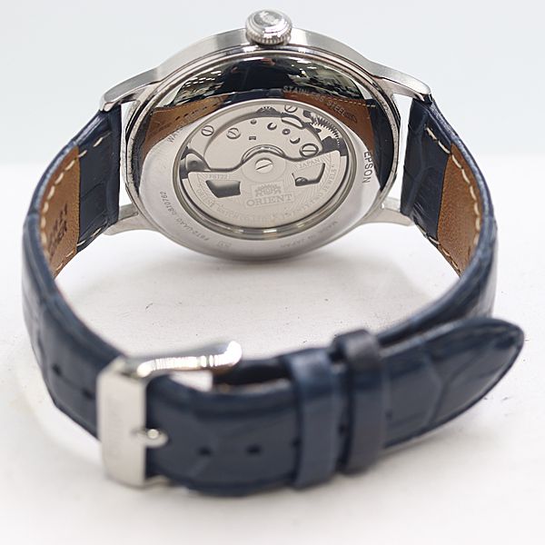  保 稼働 オリエント バンビーノ RN AG0008L B810762 AT 自動巻 ブルー文字盤 メンズ腕時計 1629100 1DIT MST ABC18411 体型カバー 自動巻き時計 腕時計(アナログ)
