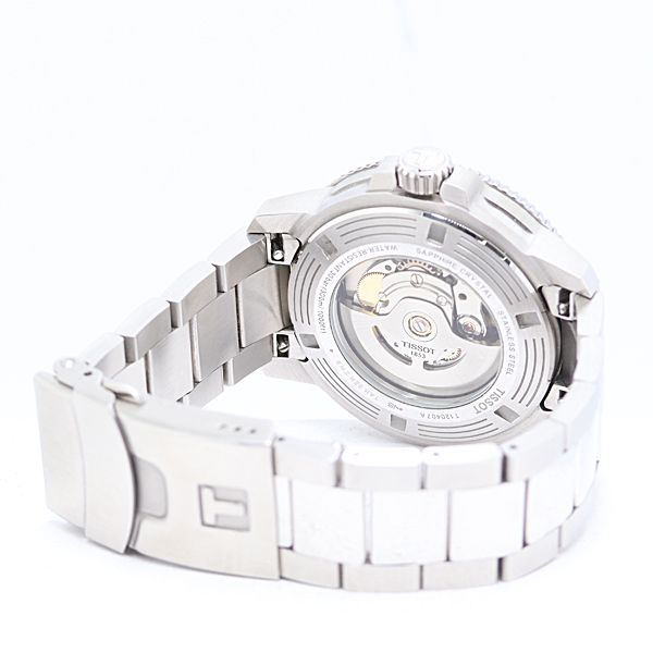  保 稼働 ティソ シースター T120407A TAH0ZHZWB AT 自動巻 グレー文字盤 メンズ腕時計 0445500 1NBT MTY ABC18432 新作入荷 自動巻き時計 腕時計(アナログ)