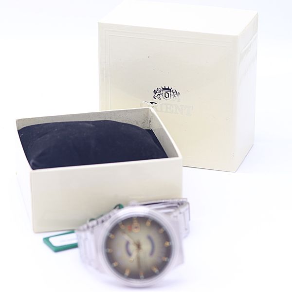  稼働 オリエント マルチイヤーカレンダー 46D701 92 AT 自動巻 金文字盤 メンズ腕時計 0551100 1ERT MST ABC18464 カジュアルジャケット 自動巻き時計 腕時計(アナログ)