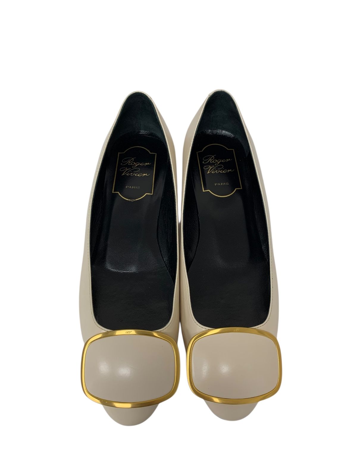 ロジェヴィヴィエ パンプス 36 アイボリー バレエフラットシューズ