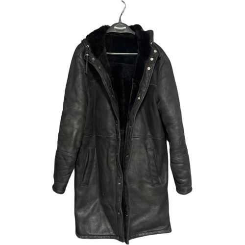 Shearling イタリア製 シャーリング加工ムートンコート USA14 レザー