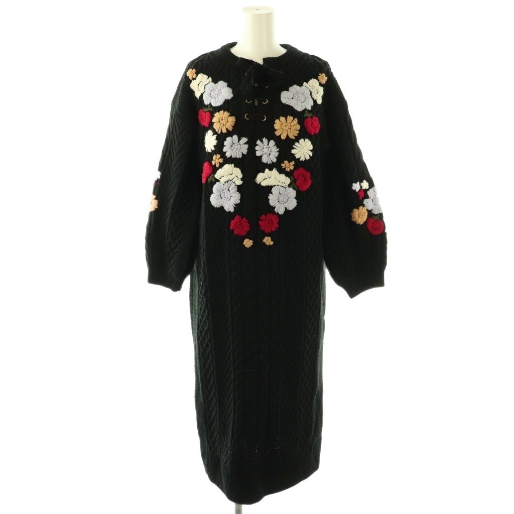 グレースコンチネンタル GRACE CONTINENTAL 刺繍ケーブルニット