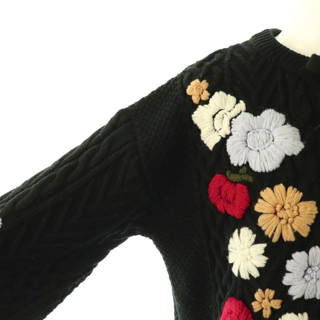 グレースコンチネンタル GRACE CONTINENTAL 刺繍ケーブルニット