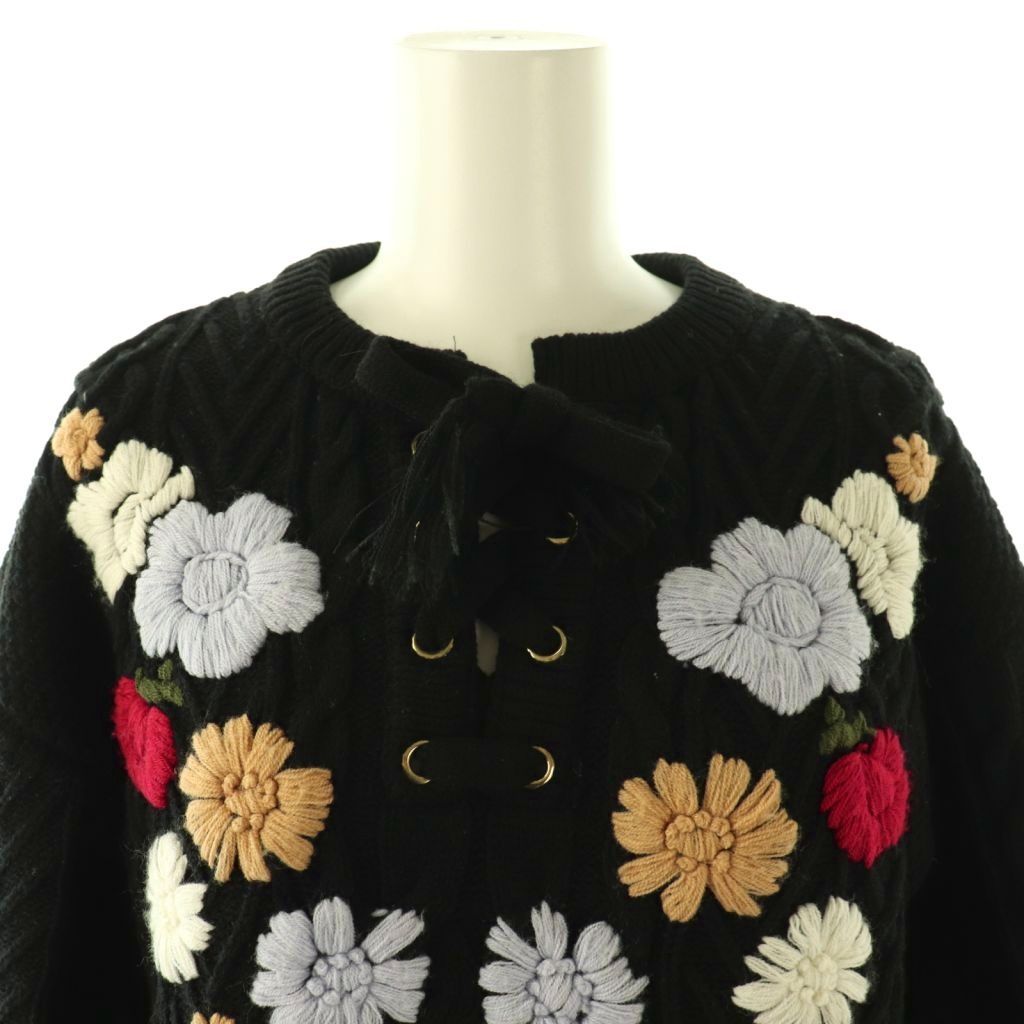 グレースコンチネンタル GRACE CONTINENTAL 刺繍ケーブルニット