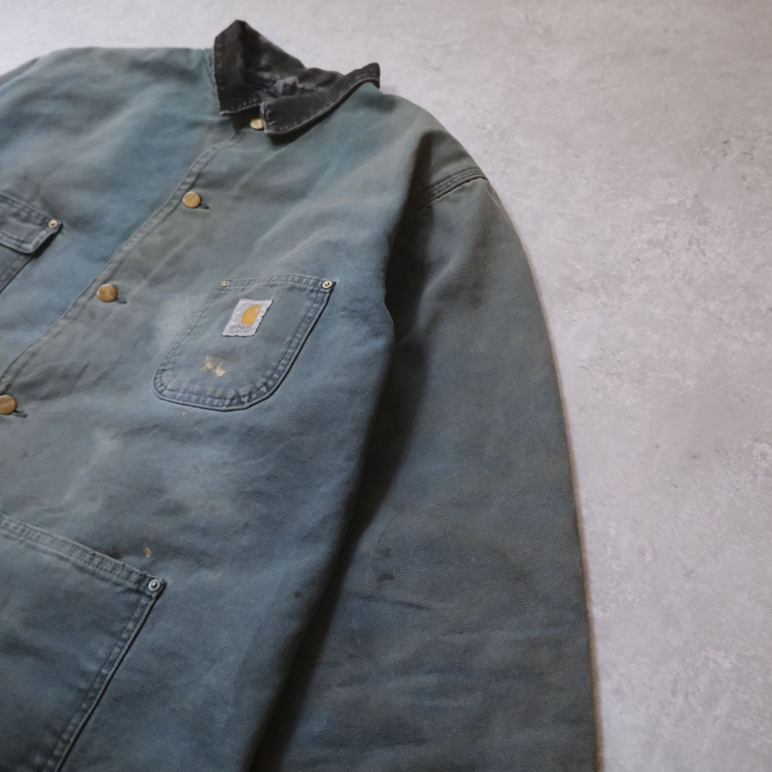 Carhartt ミシガンチョアコート　USA製　星タグ　　90s グリーン Carhartt】USA製・星タグ／90s ミシガンチョアコート／モスグリーン