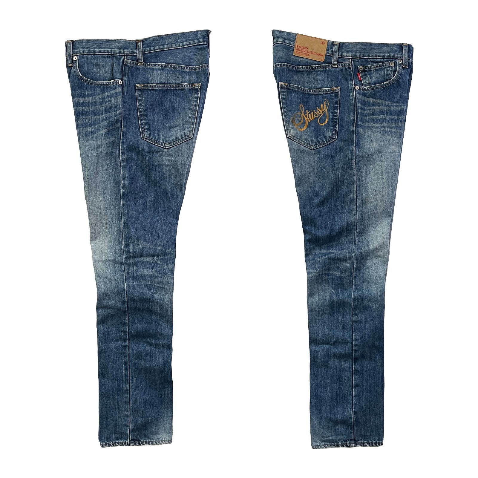 USED／30インチ】STUSSY ROUGH & RUGGED DENIM ウォッシュドインディゴ
