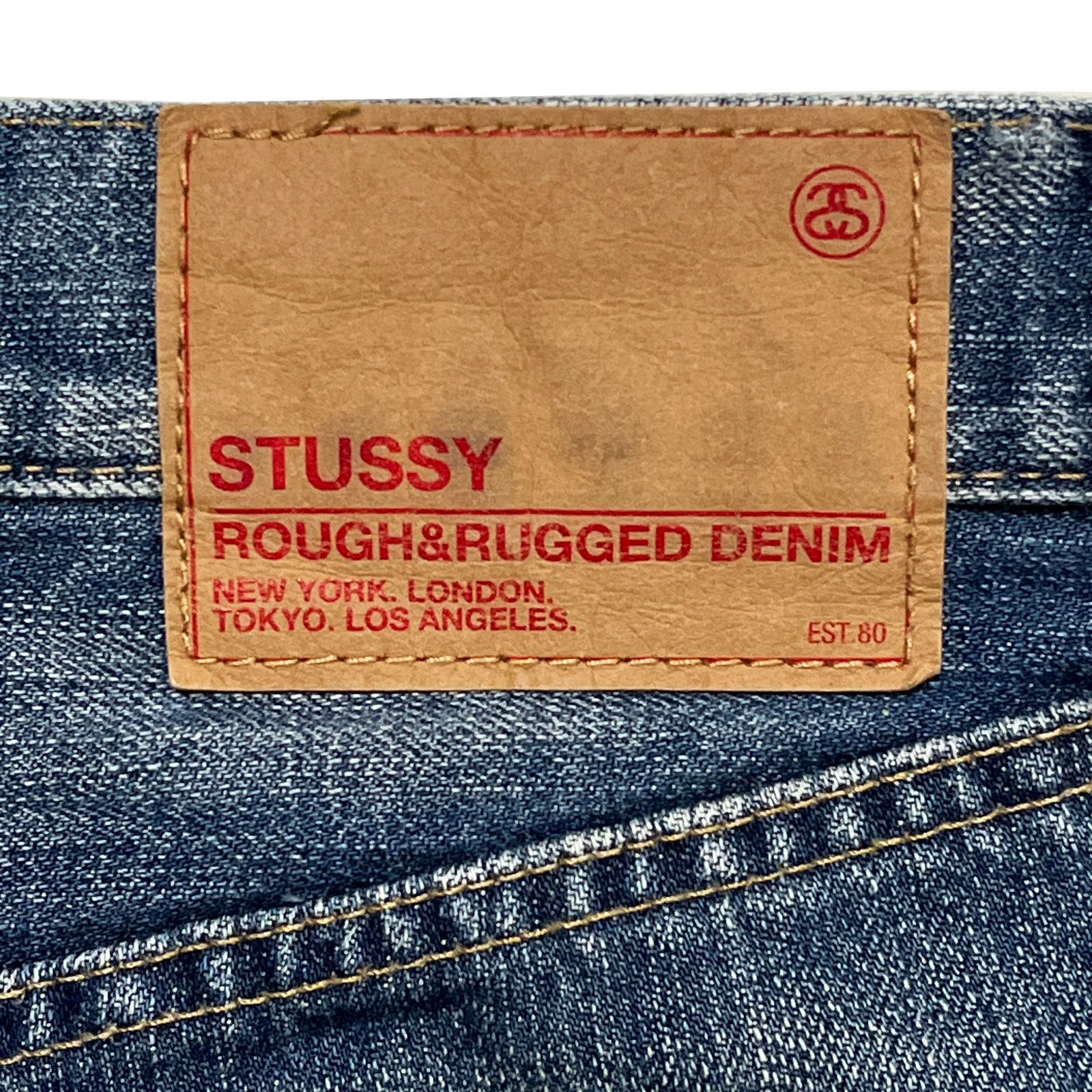 USED／30インチ】STUSSY ROUGH & RUGGED DENIM ウォッシュドインディゴ 