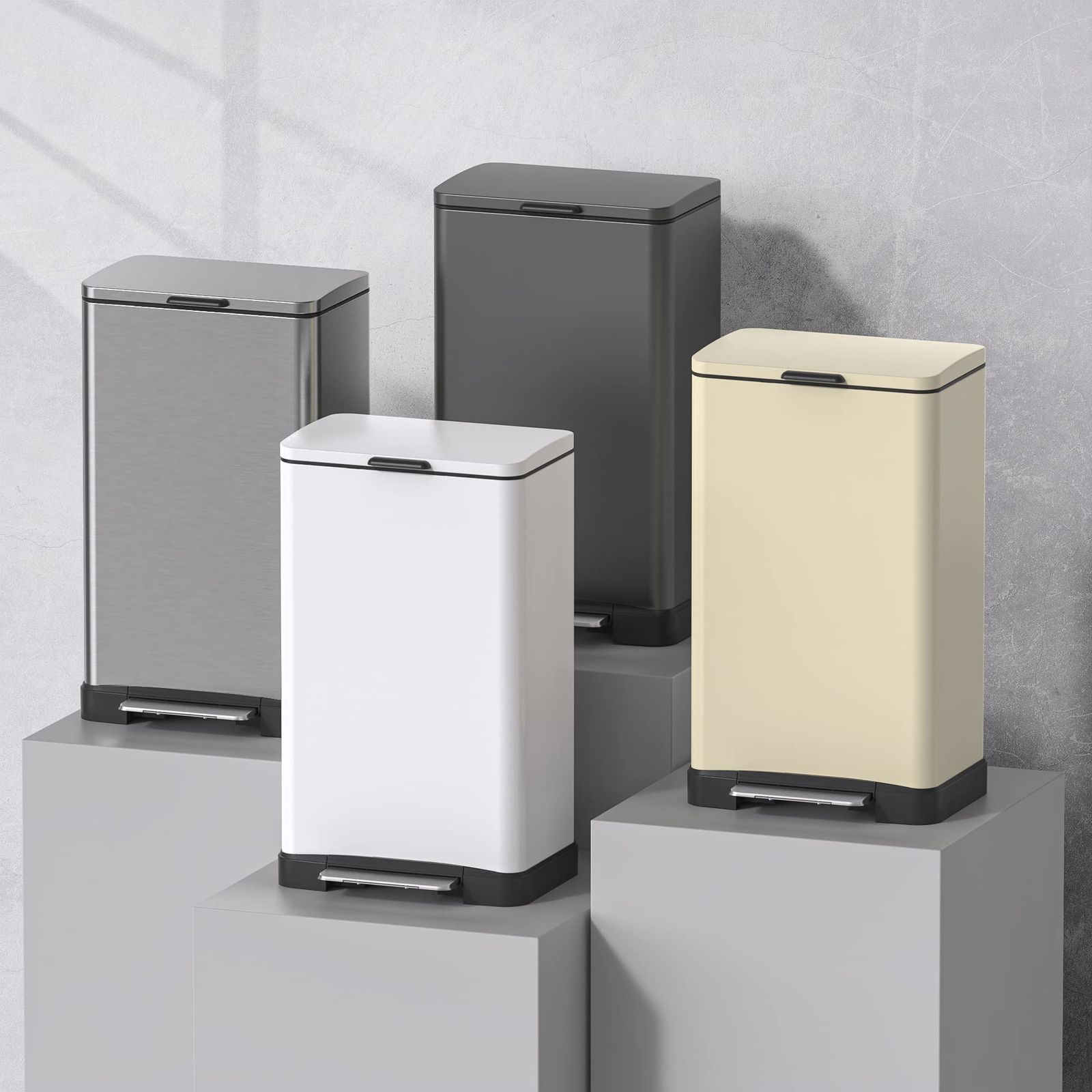 新品 Mbillion ゴミ箱 おしゃれ ふた付き ステンレス 40リットル