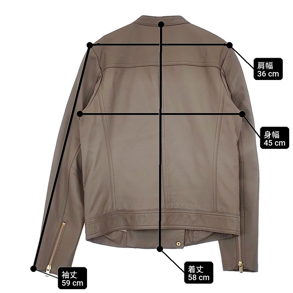 NOBLE 21011240503140 ソフトラムレザーライダースブルゾン 定価64900