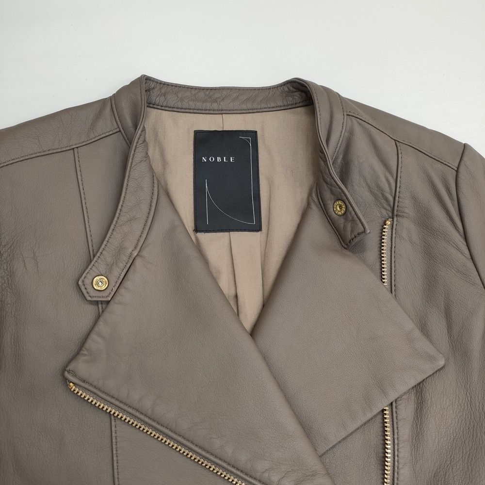 NOBLE 21011240503140 ソフトラムレザーライダースブルゾン 定価64900