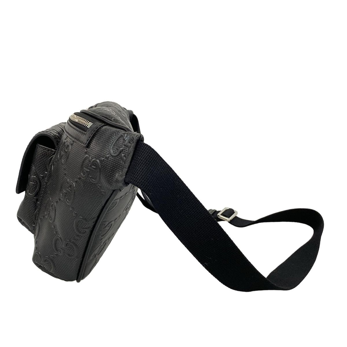 GUCCI(グッチ) ウエストポーチ GGエンボス ベルトバッグ 645093 黒