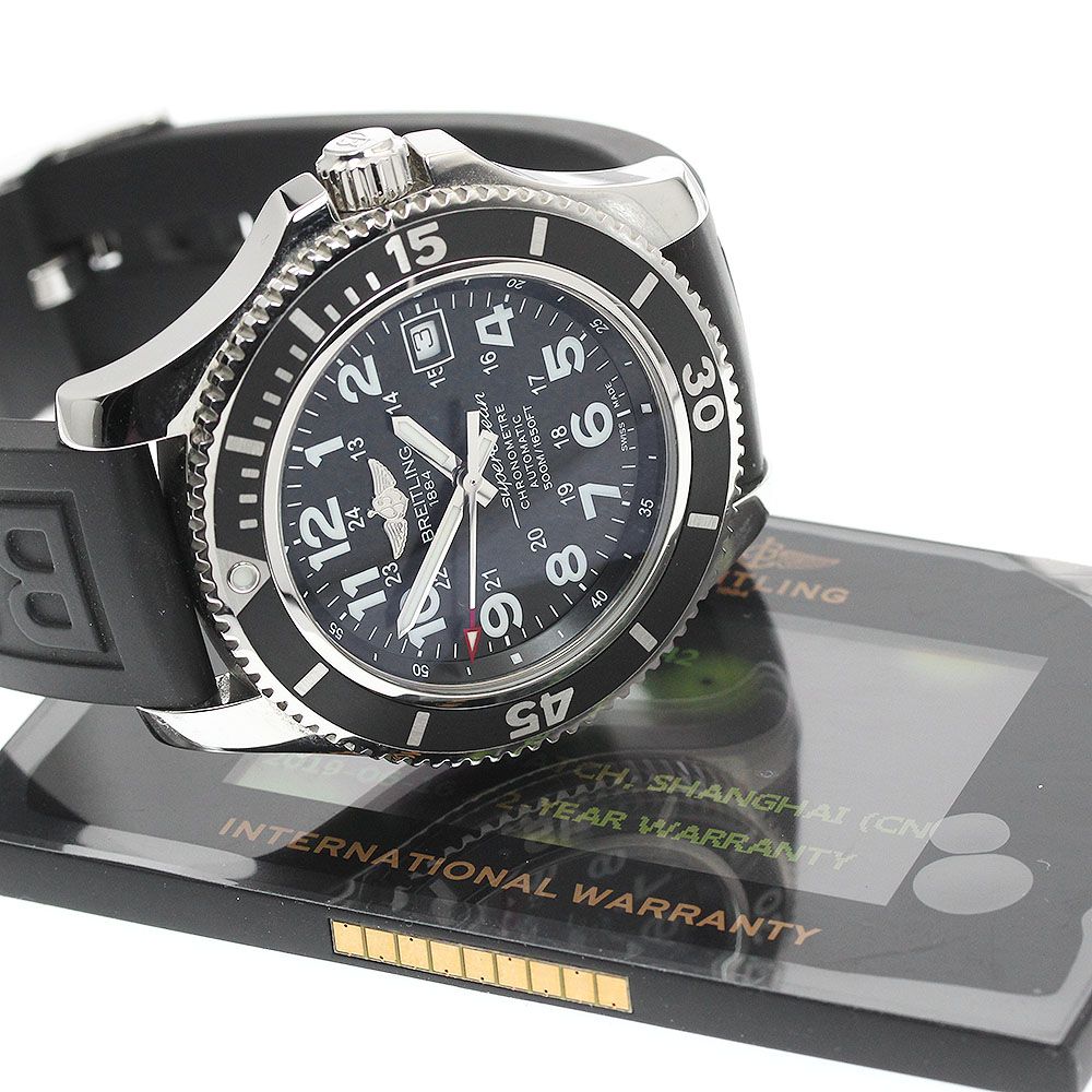  ブライトリング BREITLING A17365 スーパーオーシャンⅡ 42 デイト 自動巻き メンズ 保証書付き_940313 パーカー 自動巻き時計 腕時計(アナログ)