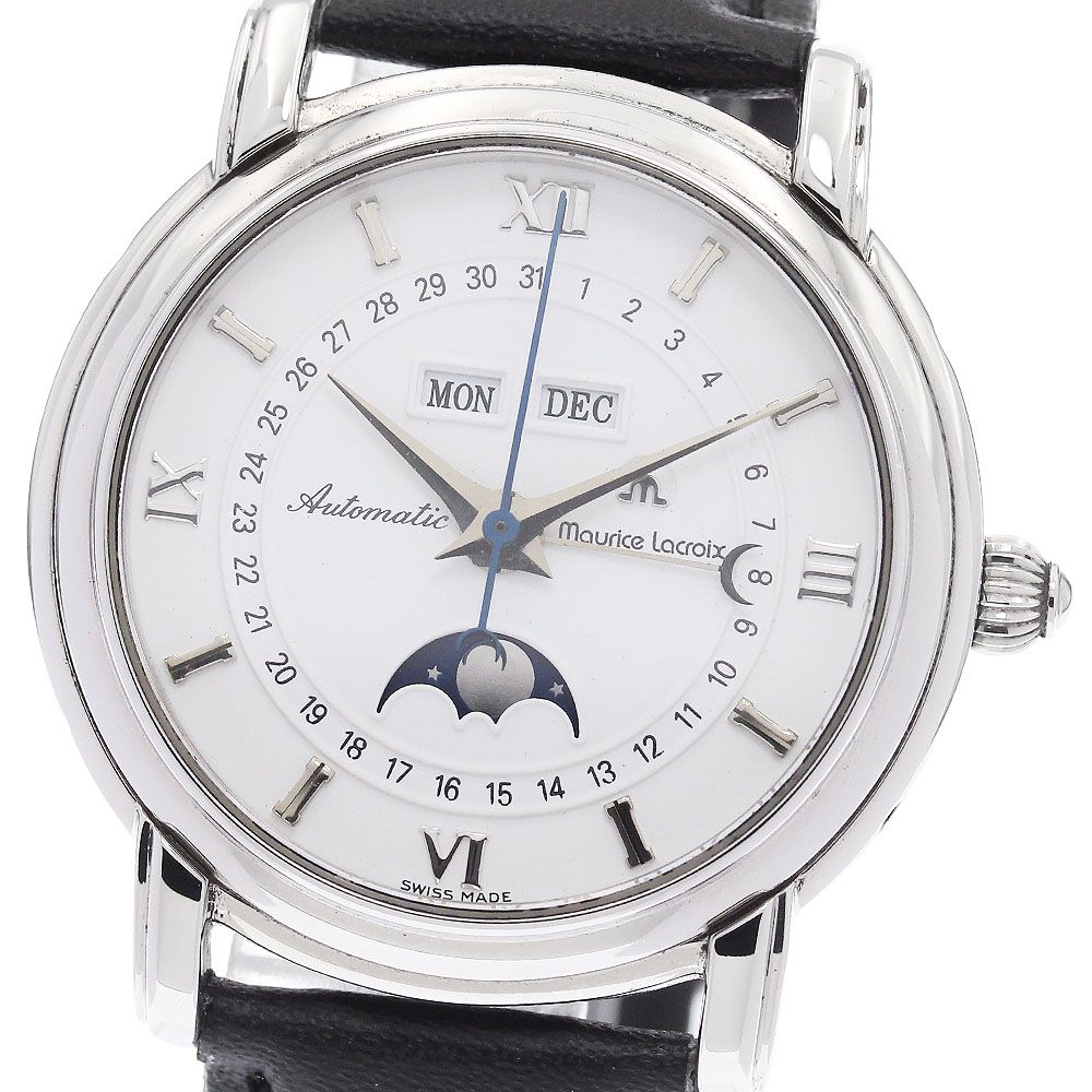 モーリスラクロア MAURICE LACROIX 37767 マスターピース ムーンフェイズ トリプルカレンダー 自動巻き メンズ _939474