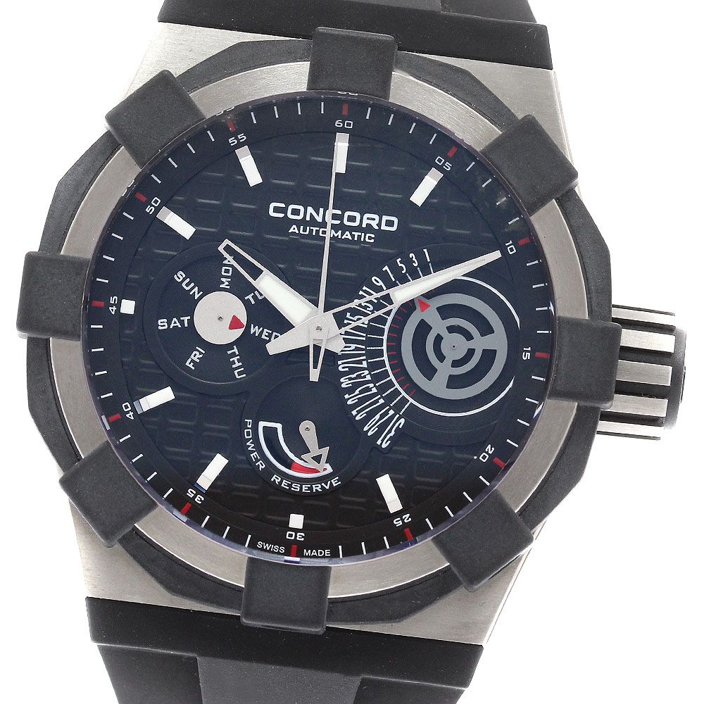コンコルド Concord 01.5.40.1020 C1 レトログラード デイデイト パワーリザーブ 自動巻き メンズ 良品 箱・保証書付き_939712
