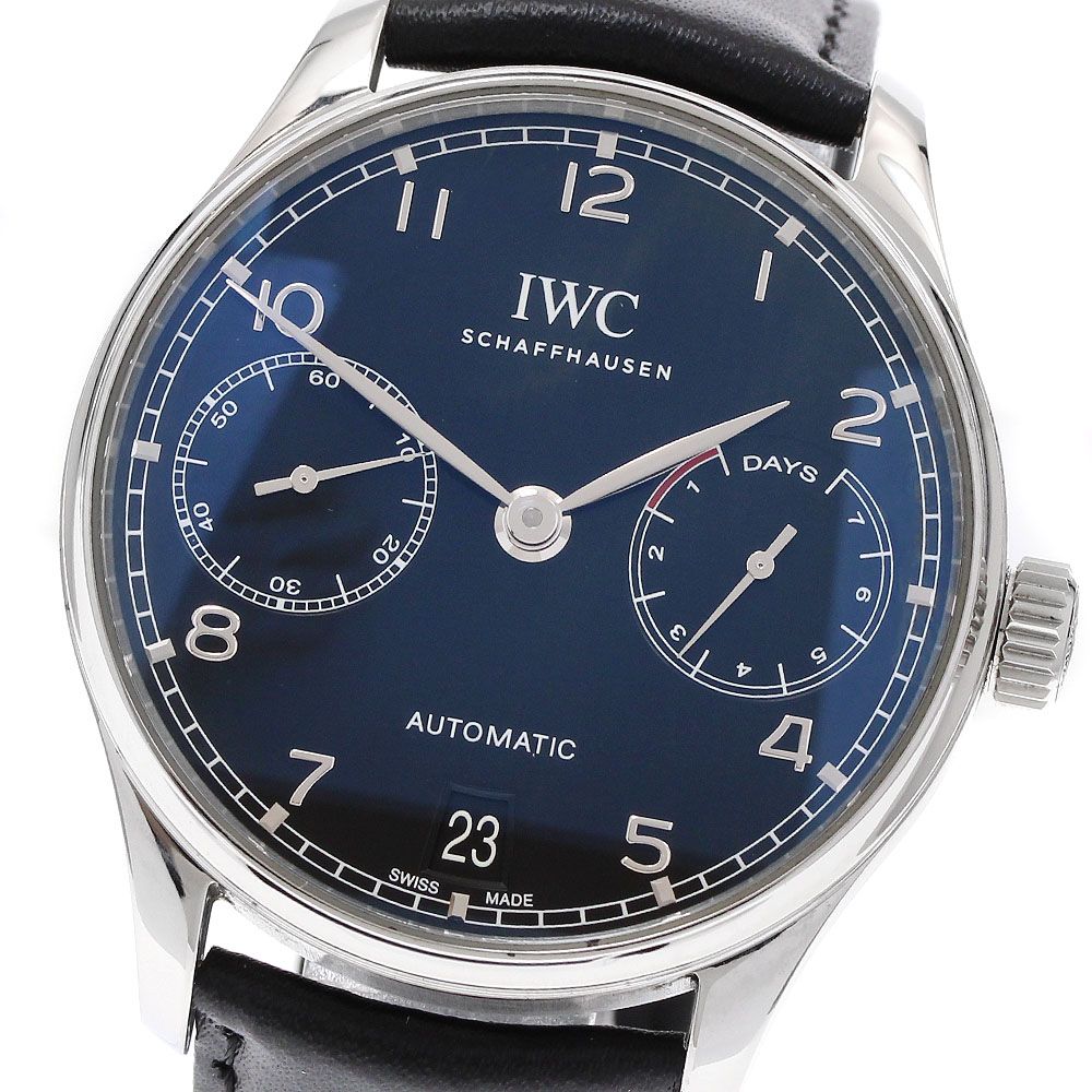 IWC IWC SCHAFFHAUSEN IW500703 ポルトギーゼ オートマティック 7デイズ デイト 自動巻き メンズ 良品 保証書付き_938518