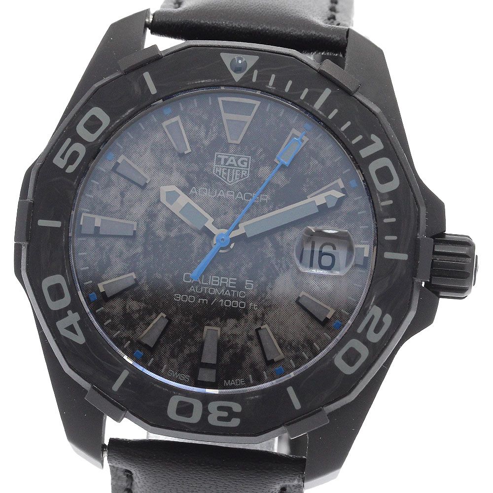 タグホイヤー TAG HEUER WBD218C FC6447 アクアレーサー キャリバー5 カーボン 世界750本 自動巻き メンズ 箱 保証書付き_940007