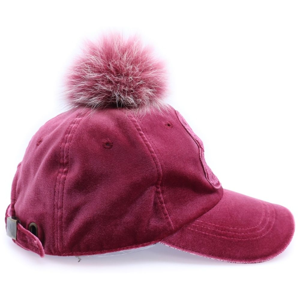 MARK&LONA (マークアンドロナ) スカルロゴ刺繍 ボンボン付き スエード