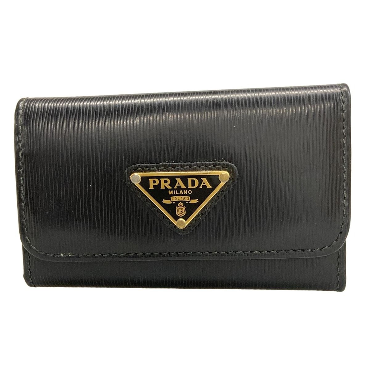 PRADA(プラダ) キーケース - 黒 型押し加工 レザー 【公式通販】