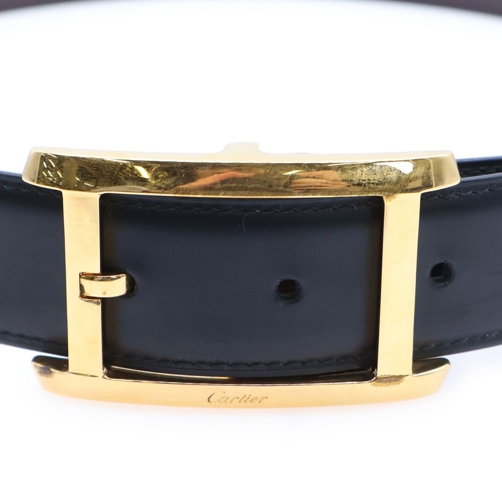 Cartier (カルティエ) タンクリバーシブル レザーベルト ブラック