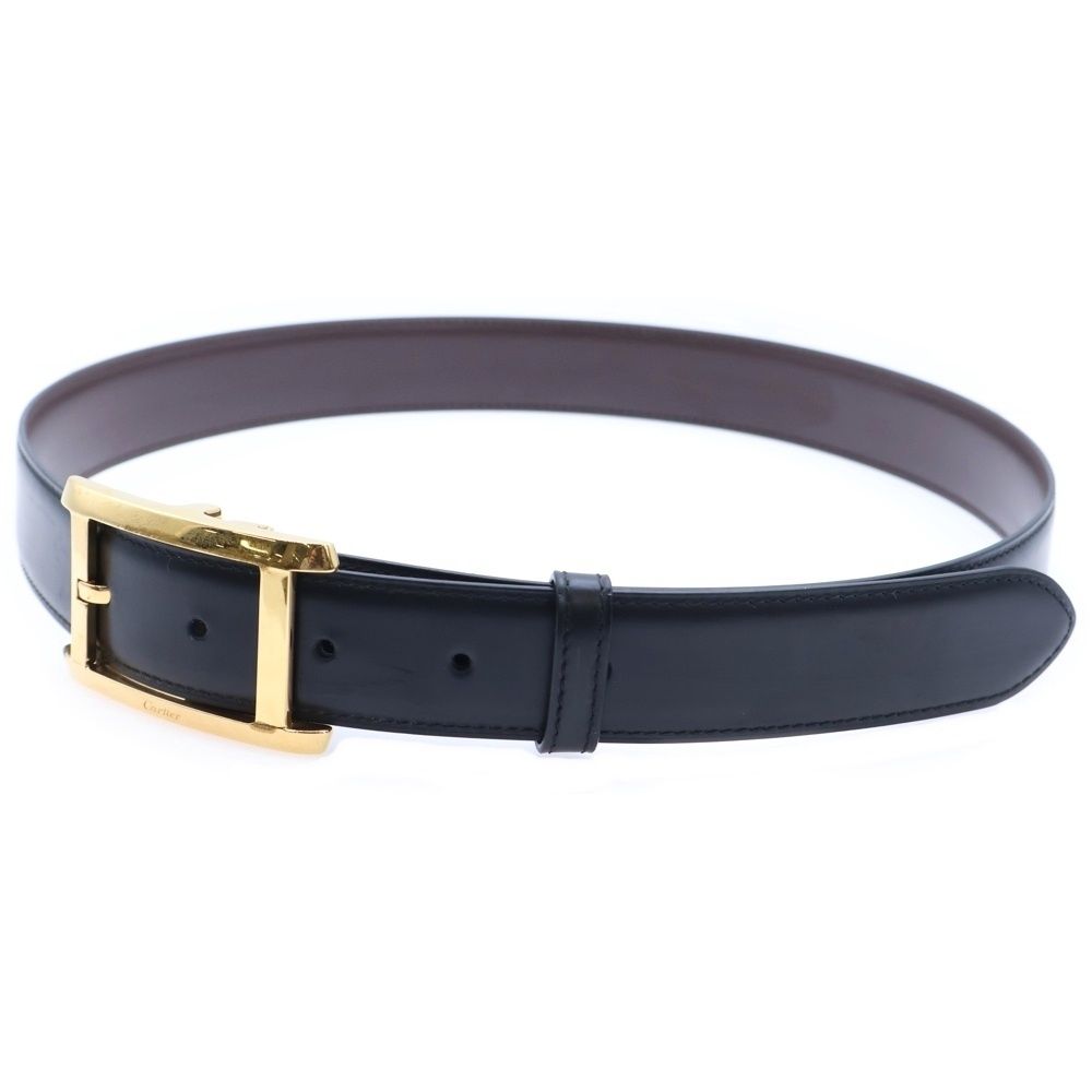 Cartier (カルティエ) タンクリバーシブル レザーベルト ブラック