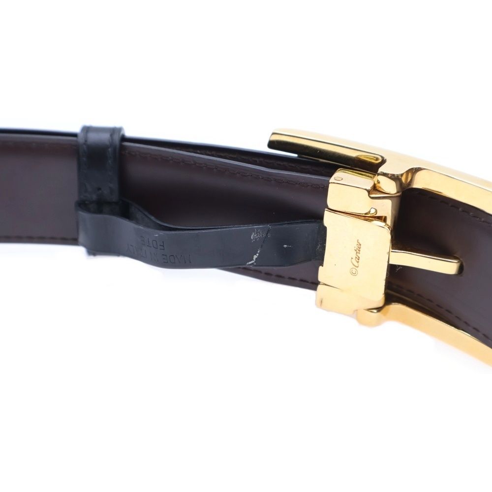 Cartier (カルティエ) タンクリバーシブル レザーベルト ブラック