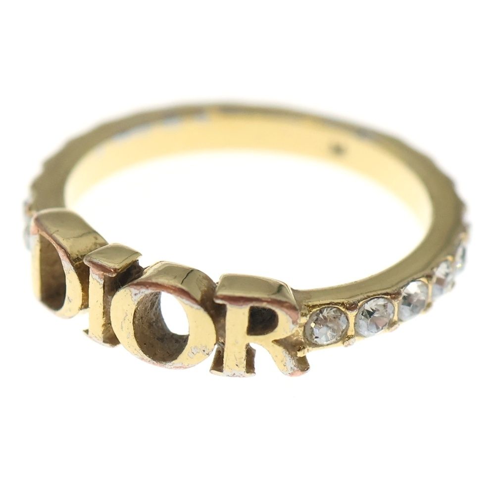 DIOR (ディオール) ロゴリング ラインストーン ゴールド GP #M - メルカリ