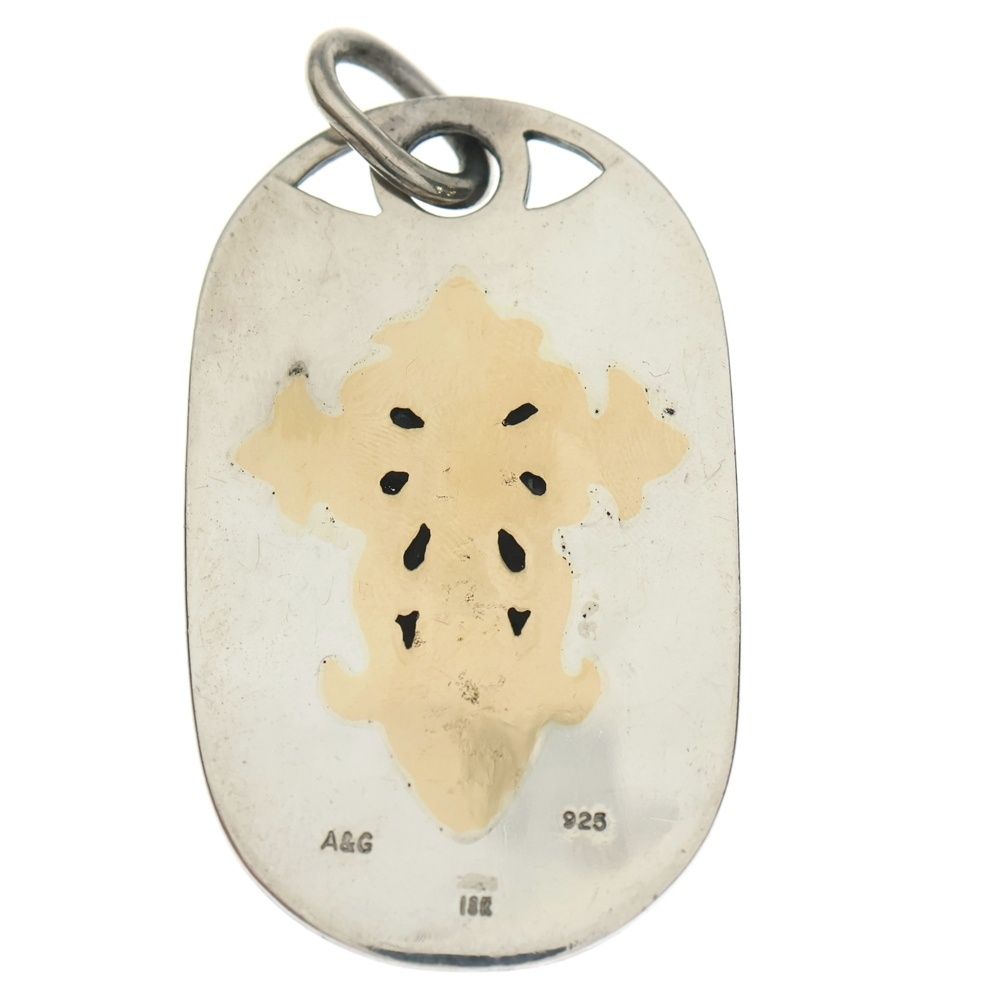 A&G (エーアンドジー) 18K Cross Dog Tag クロス ドッグタグ シルバー