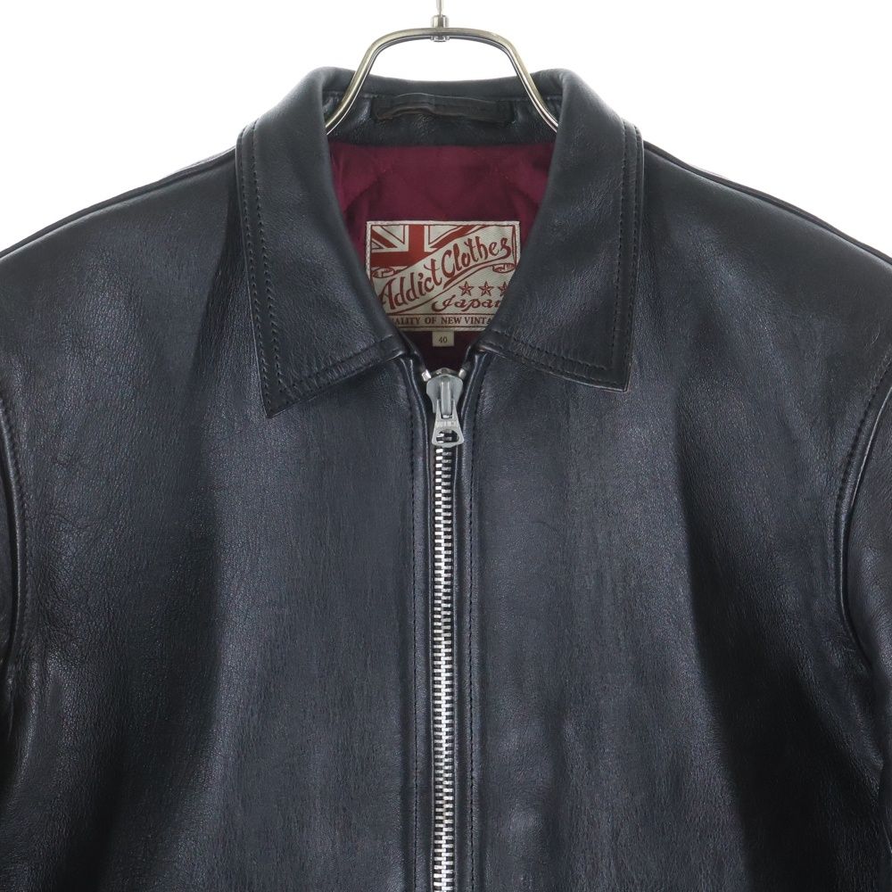 addict clothes (アディクトクローズ) AD-01 CENTER ZIP JACKET シープ