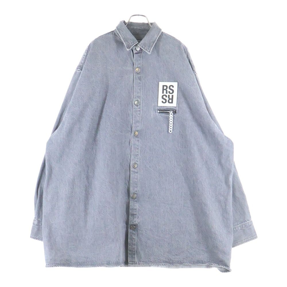 RAF SIMONS (ラフシモンズ) Big Fit Denim Shirt チェーンジップ