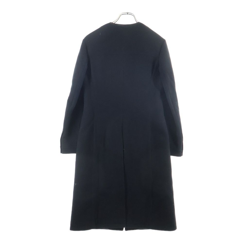 PRADA (プラダ) レザートリム メルトンウール ノーカラー ジップアップ