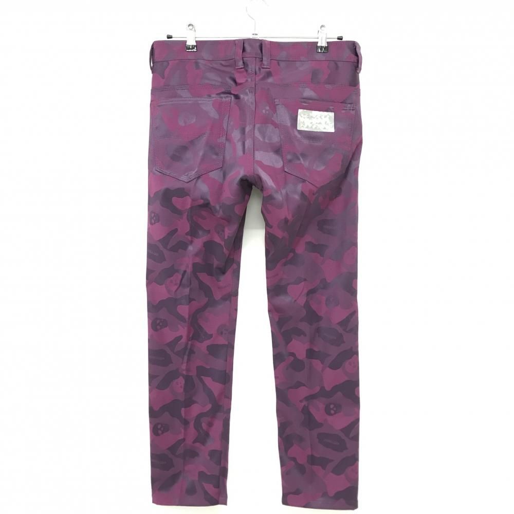 美品】マークアンドロナ パンツ パープル カモフラ 迷彩 スカル メンズ