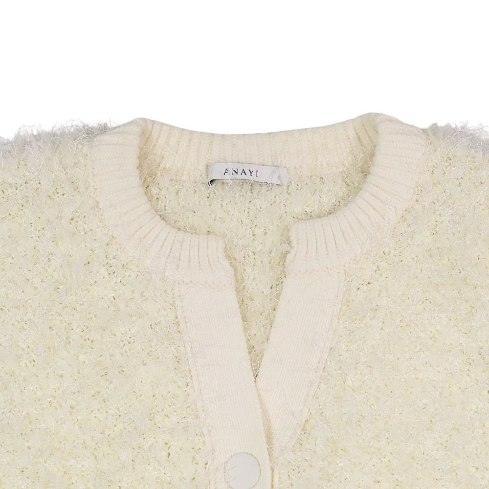 美品 24aw ANAYI アナイ ペーパーフェザーモール ジレ ニット ベスト