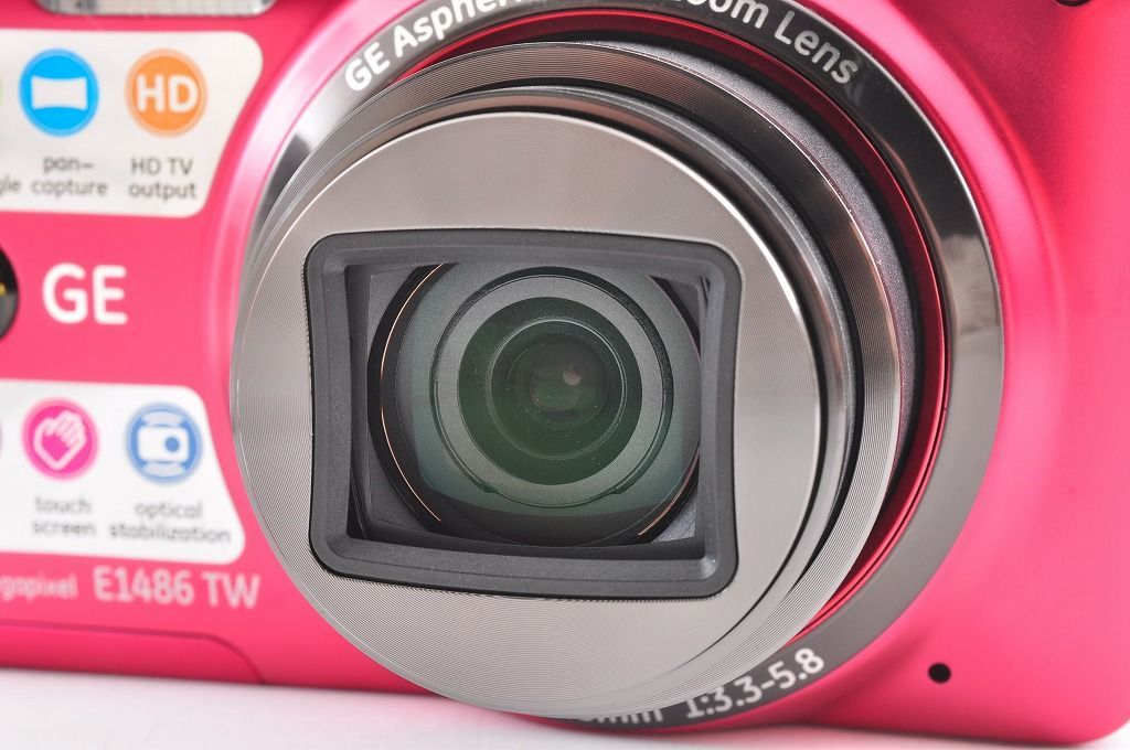 GE E1486TW コンパクトデジタルカメラ レッド - メルカリ