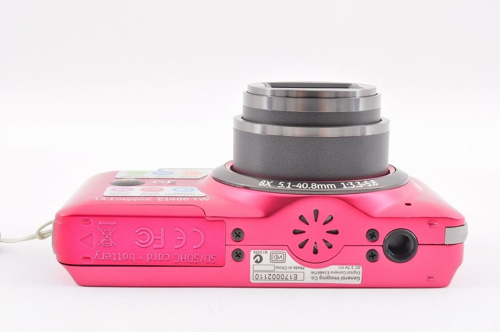 GE E1486TW コンパクトデジタルカメラ レッド - メルカリ